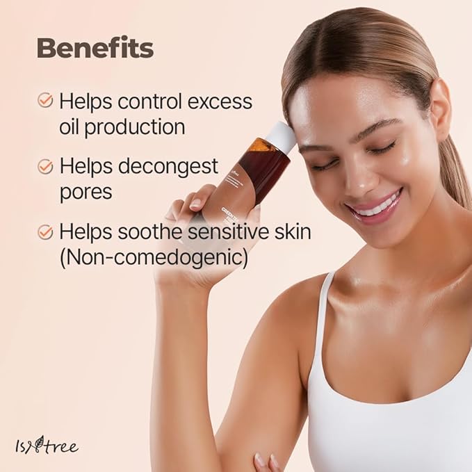 ISNTREE Green Tea Fresh Toner | Korean Toner with Green Tea | Hydrating Facial Toner for Oily Skin, Sebum Control & Refreshing Care, 6.76 fl oz
