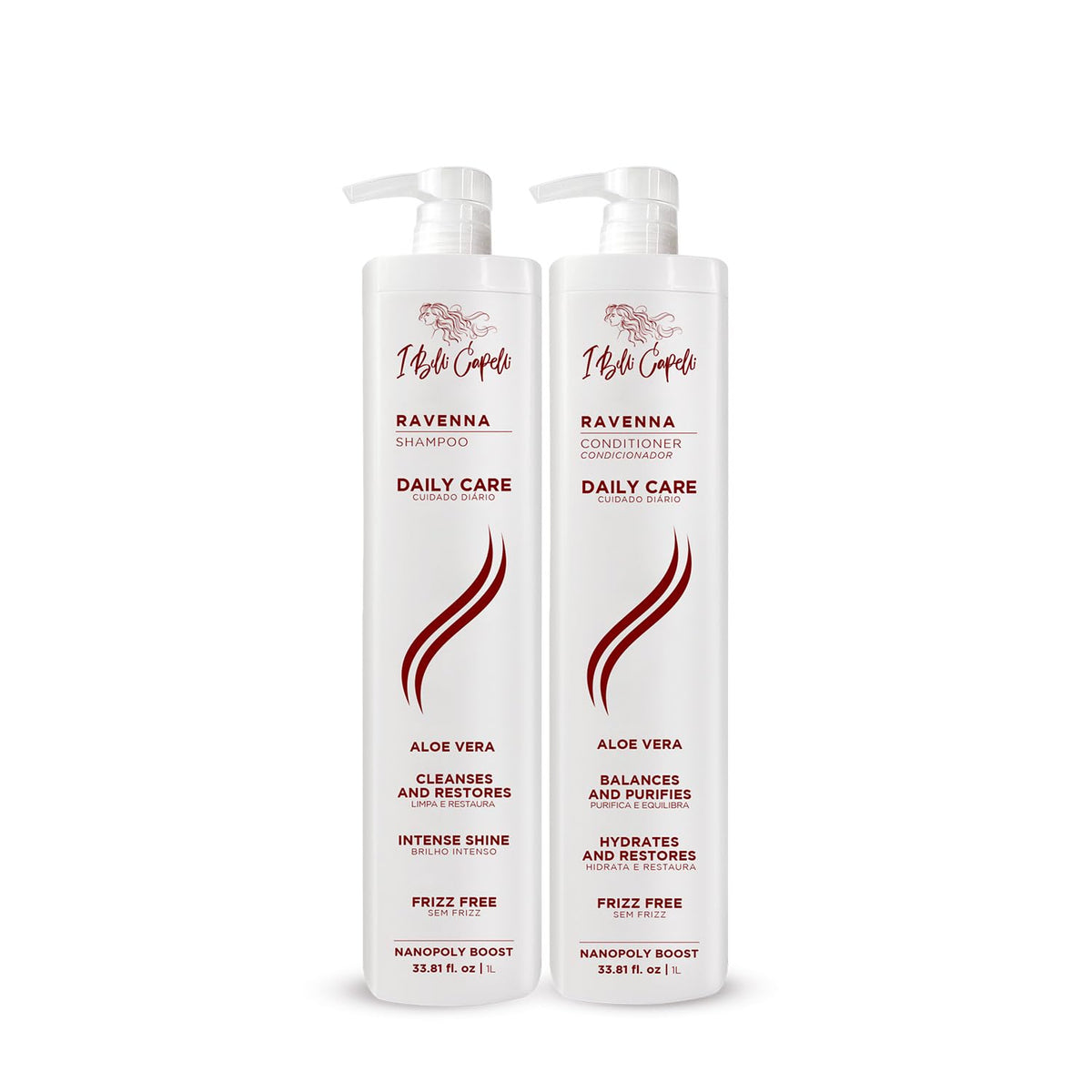 I Belli Capelli Ravenna Daily Care Shampoo, Conditioner, Mask & Oil Set