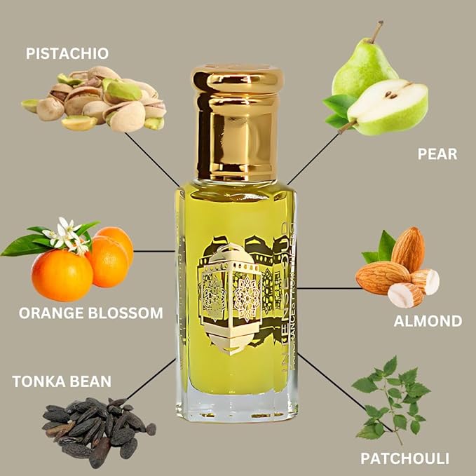 INTENSE OUD Now Girl Long Lasting Arabian Perfume Oils for Women 12ML (0.40 OZ) Fragrance Oil with Pistachio, Pear & Floral Notes - Concentrated Perfume Oil & Valentines Day Gift With Black Box
