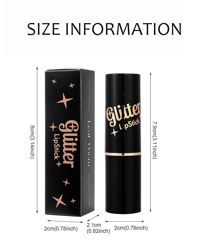 Metallic Rose Pink Glitter Lipstick for Women,Glitter Diamond Shiny Shimmer Nude Lip Gloss Long Lasting Sparkling Waterproof Matte Lipgloss Lipstick,High Pigmented Red Lipstain Lip Color Makeup -03