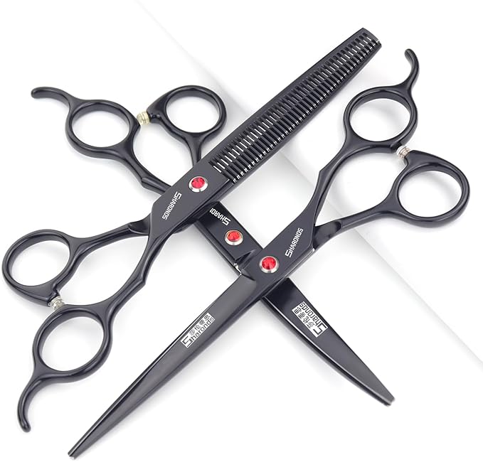 SHARONDS 6/7 Inch Professional 440C Hair Cutting Scissor Salon (7 in 3pc)