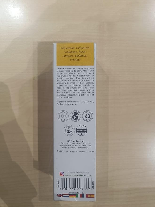 Lemongrass & Rose Chakra Air Freshener Spray 100ml by Aromafume