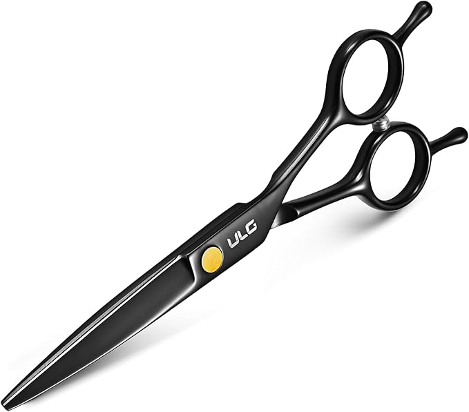 Hair Cutting Scissors, ULG Professional Hair Scissors 6.5” Black