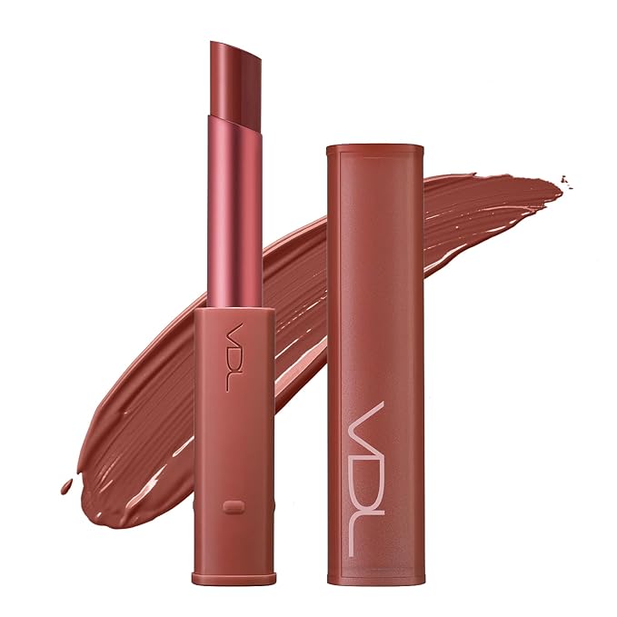 VDL Lip Stain Comfort Slip Lipstick 12, Extra Shot - Lightweight, Matte, Smooth Lipstick for Effortless Comfort. Vibrant and Long-Lasting Lip Color (0.09 oz) | Korean Makeup