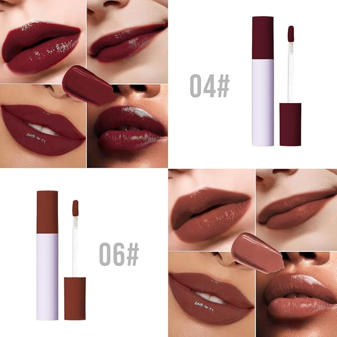 Hxssll Nourishing High-Shine Lip Gloss Set,Hydrating & Moisturizing Lip Tint, Non-Sticky, Long-Lasting Glossy Lip Stain,Softens & Plumps Lips for Smooth,Gentle Formula for Dry Lips,04+06