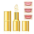 EOIRULA 2PCS Transferproof Color Changing Lipstick, Color Changing Lipstick Gold Foil for Women, Moisturizing Glossy Shine Lip Gloss, Deep Nourishment