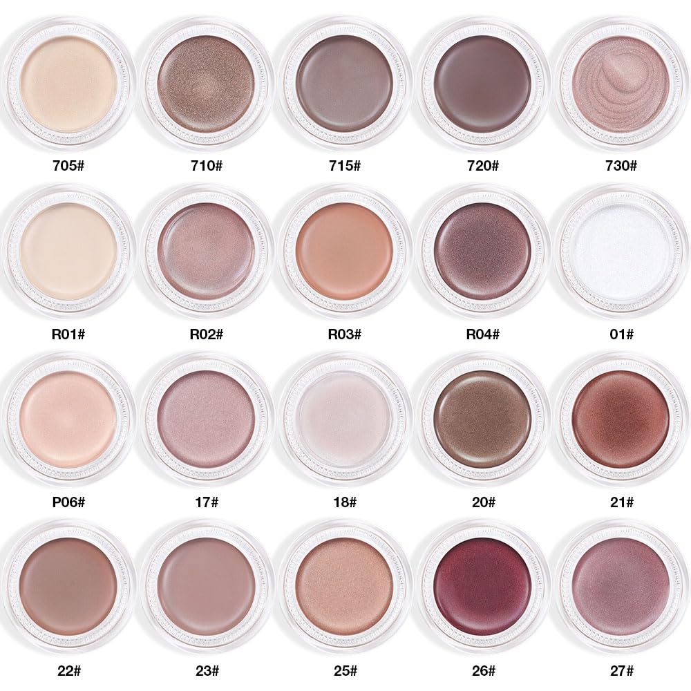 CAKAILA Single Cream Eye Shadow,Chocolate Nude Matte Natural Monochrome Eyeshadow Palette,Waterproof,Long Lasting Naturing-Looking,Vegan & Cruelty-Free,720