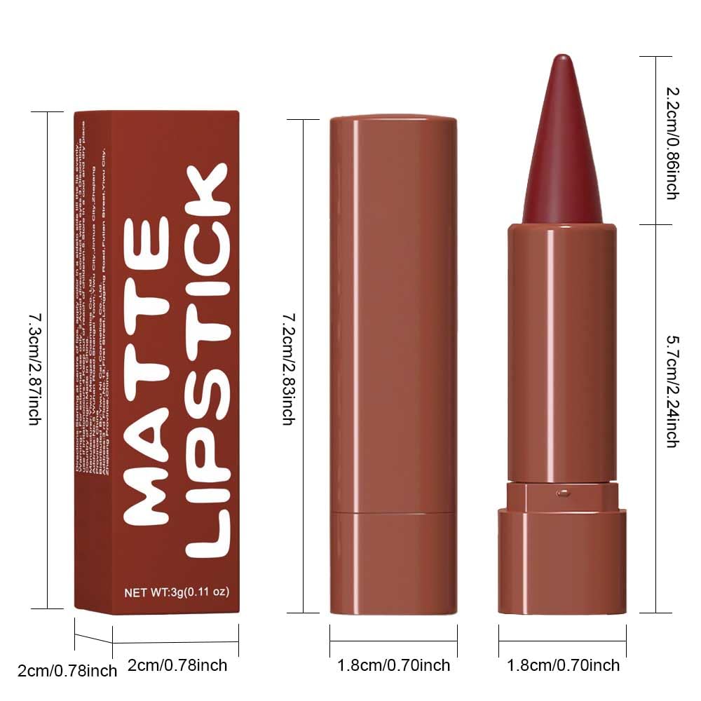BINGBRUSH Lip Liner Set,Matte Lipstick Pencil,Cone Tip for Line&Fill, 3pcs