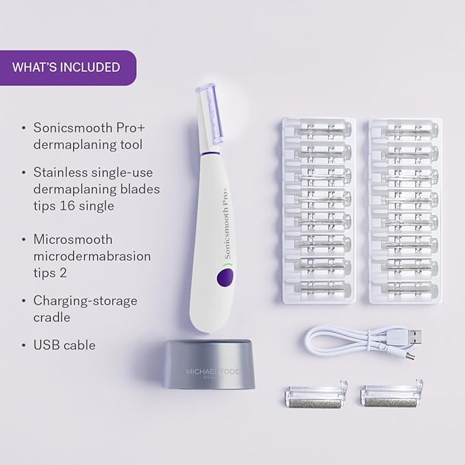 Michael Todd Beauty Sonicsmooth Pro+ Dermaplaning System & Eyebrow Trimmer