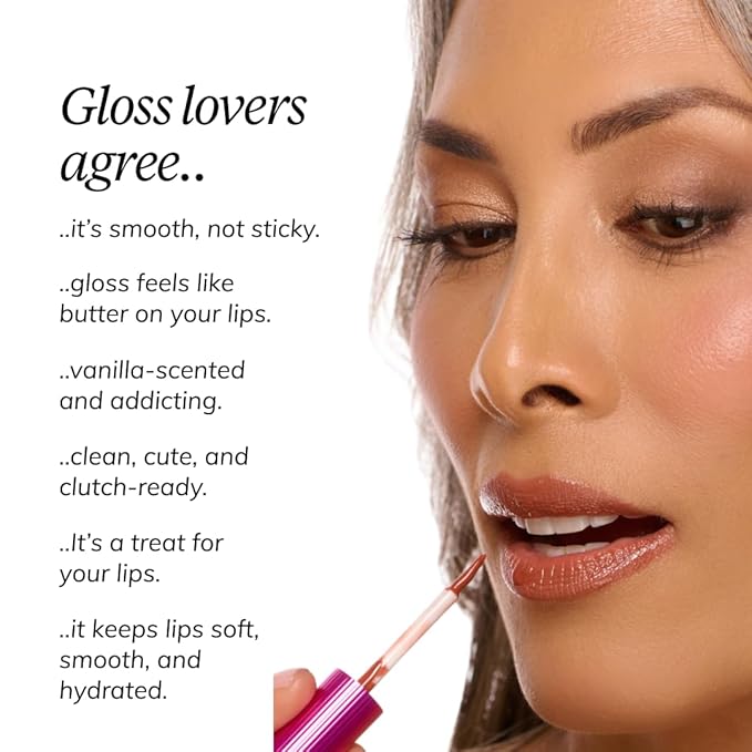 Haute Minute Makeup Mini Clutch Couture Lip Shine Gloss, Non-Sticky Lip Gloss, Vegan & Cruelty-free, High Shine Finish & Moisturizing - Talk Is Cheap