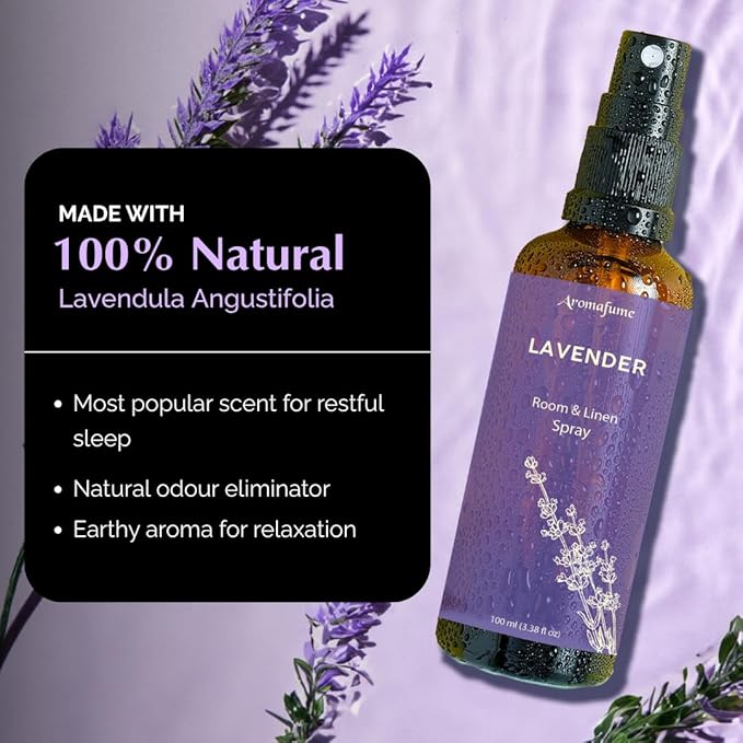Lavender Air Freshener Spray for Room, Linen & Pillow 100ml by Aromafume