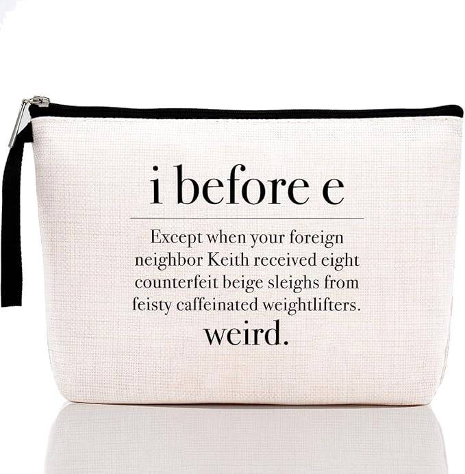 Teacher Makeup Bag Teacher Gifts for Women Funny Grammar English Teachers