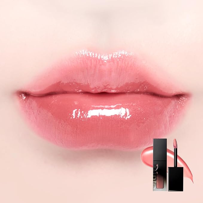 DINTO Blur-Glowy Lip Tint (230 Cogitatio) – Dewy Finish Glowy Korean Lip Tint, Long Lasting All Day Stain, Light Coral Pink, Vegan & Cruelty-Free, 0.11 fl oz