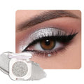 QIDSTERS Slive Glitter Single Eyeshadow, Lightweight Blendable Mini Eye Shadow for Older Women, Monochrome Eyeshadow Palette Makeup Pigmented Waterproof, Vegan & Cruelty-Free, 12