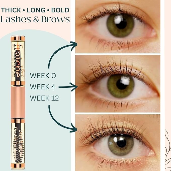 Lash Serum Mascara Tube DOUBLE PACK - Natural Eyelash Serum for Growth, Conditioning &Treatment - Eyelash Growth with Organic Castor Oil to Grow Brows with Eyeliner & Brush