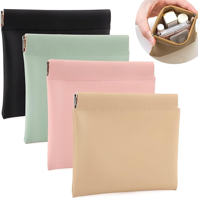 BUSOHA 4 PCS Small Makeup Bags for Purse - Coin Purse for Women