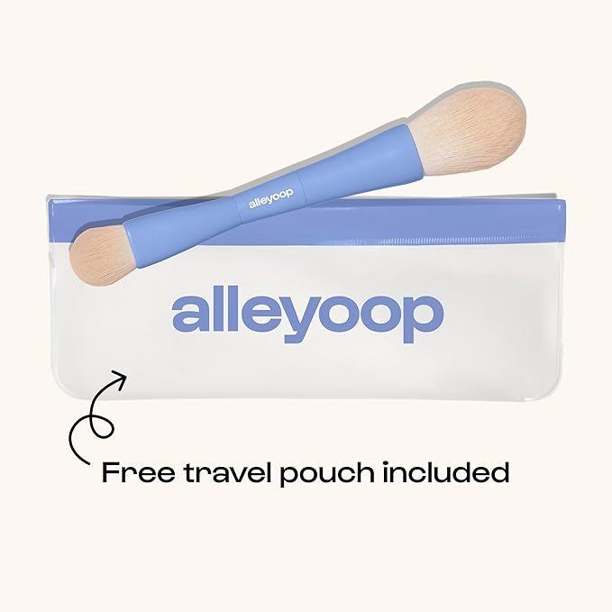 Alleyoop 4-in-1 Makeup Brush, Overachiever Travel Makeup Brush Set