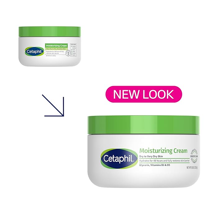 Cetaphil Moisturizing Cream, Face & Body, Sensitive Dry Skin, 8.8 oz