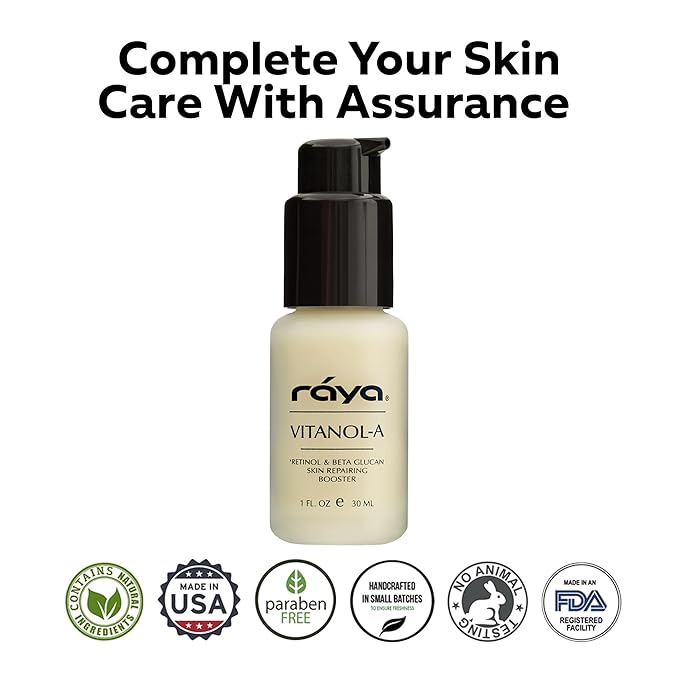 RAYA Vitanol - A (501) Serum for Face | Vitamin-A & Vitamin C Serum | Age-Defying Antioxidant Face Serum | Skincare for Oily Skin | Smoothing & Visible Tone Refinement with Aloe Vera & Ginseng Extract