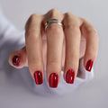 BTArtbox Press On Nails, Hot Love, Short Square, Red Cat Eye, 32Ct