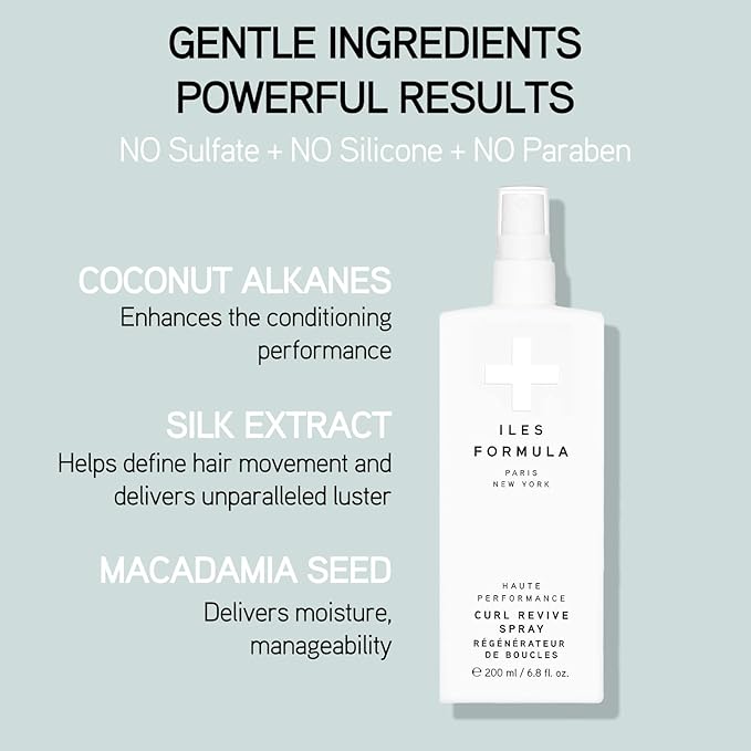 ILES FORMULA Curl Revive Cream, Defines Curls & Controls Frizz (200mL)