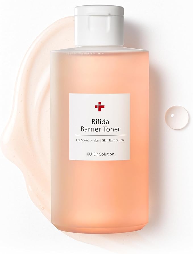CU Dr. Solution Bifida Barrier Toner, Cuskin Mild Korean Skin Care Toner for Face with Hyaluronic Acid and Ceramide NP for Moisturizing and Hydrating, 200ml (6.76 Fl. Oz.)