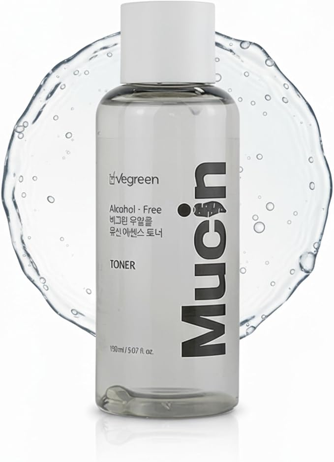 VEGREEN Vegan Mucin Essence Toner - 68% Wild Yam Extract & 3% Panthenol - Cruelty-Free Snail Mucin Alternative for Deep Glow & Micro-Exfoliating Hydration, Alcohol-Free Dry Spot Solution, 5.07fl oz