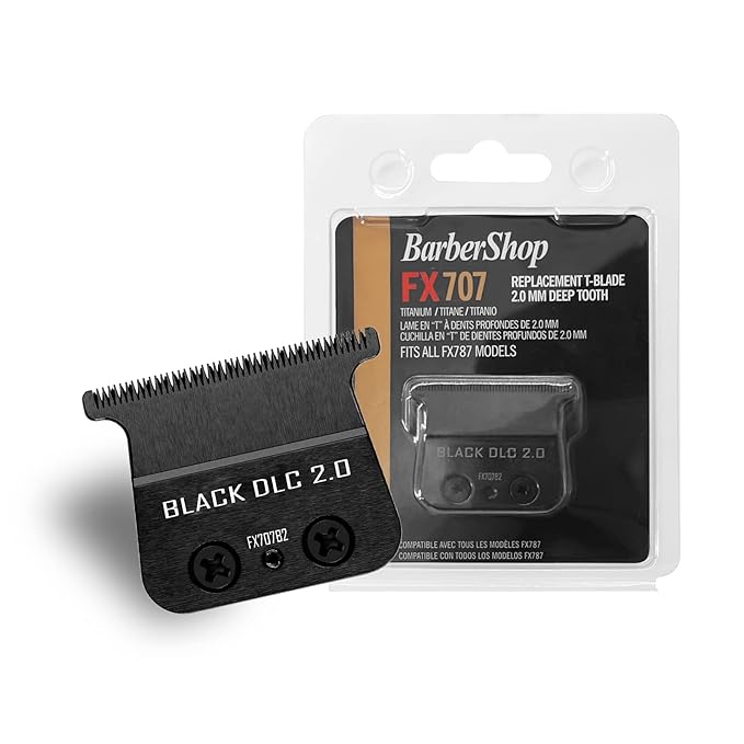 DODAER FX707B2 DLC Replacement Blades Compatible with BaBylissPRO Hair Trimmers FX787 and LoPROFX Trimmers FX726,2 Pack