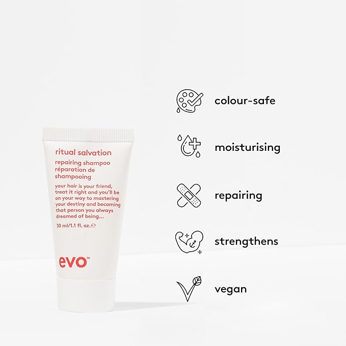 Evo Repairing Introduction Set - Hair Strengthening Shampoo, Conditioner & 2 Leave-In Protein Treatments for Damaged, Color-Treated Hair - Travel Size