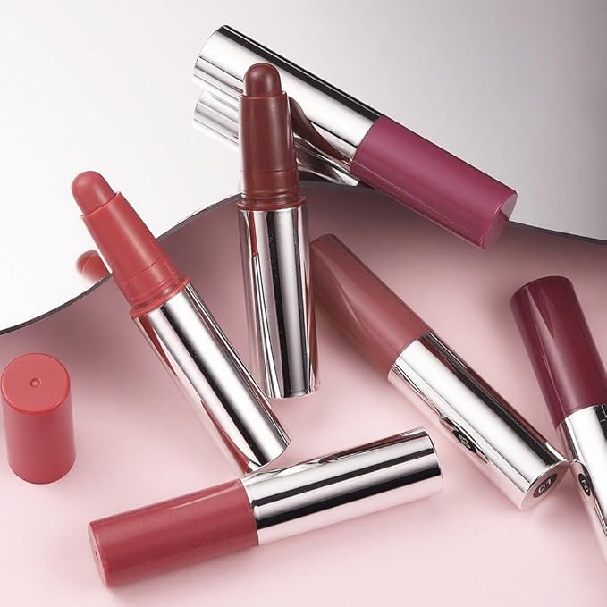 JUAAZIN Rose pink Matte Lipstick Lip Liner Pencil Crayon - High Pigment Creamy Formula, Waterproof Long Lasting, Non-Sticklipstick, Ultra Thin Lightweight Velvet Matte Lip Feel for Women 05#