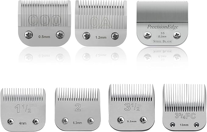 Replacement Ceramic Blades Set,Compatible with Andis,Oster 76,Wahl KM10