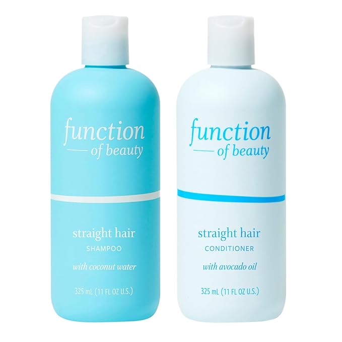 Function of Beauty Straight Hair Shampoo & Conditioner Set - Anti-Frizz