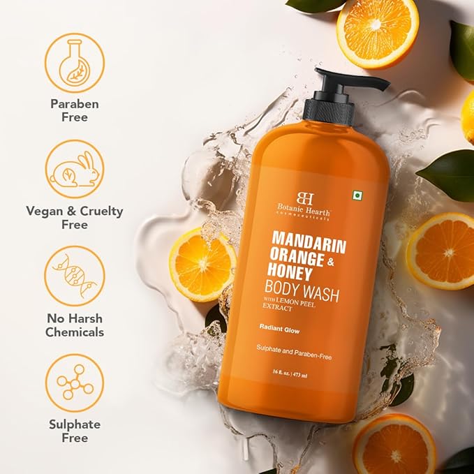Botanic Hearth Mandarin Orange & Honey Body Wash – 16 fl oz