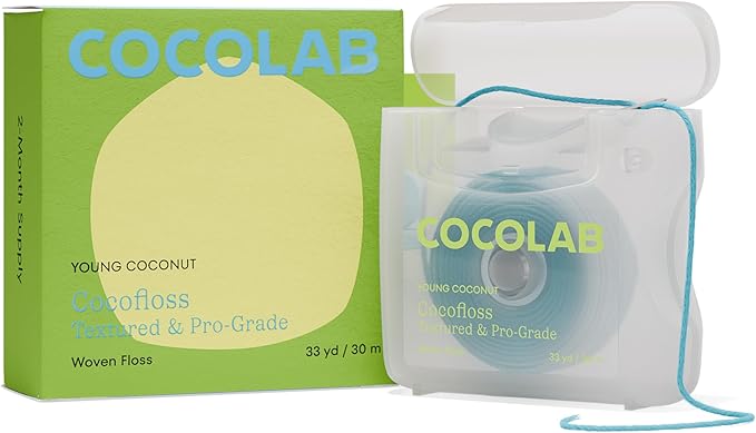Cocofloss Expanding Woven Dental Floss by COCOLAB, Coconut Scent, 1-Pack