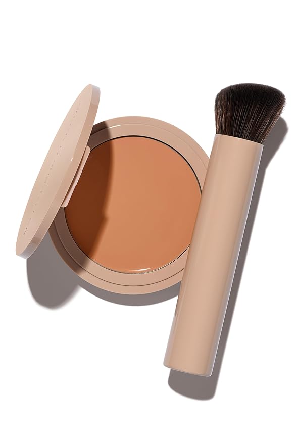 No Makeup Makeup Foundation & Brush Duo, Cream-Balm Formula, Medium
