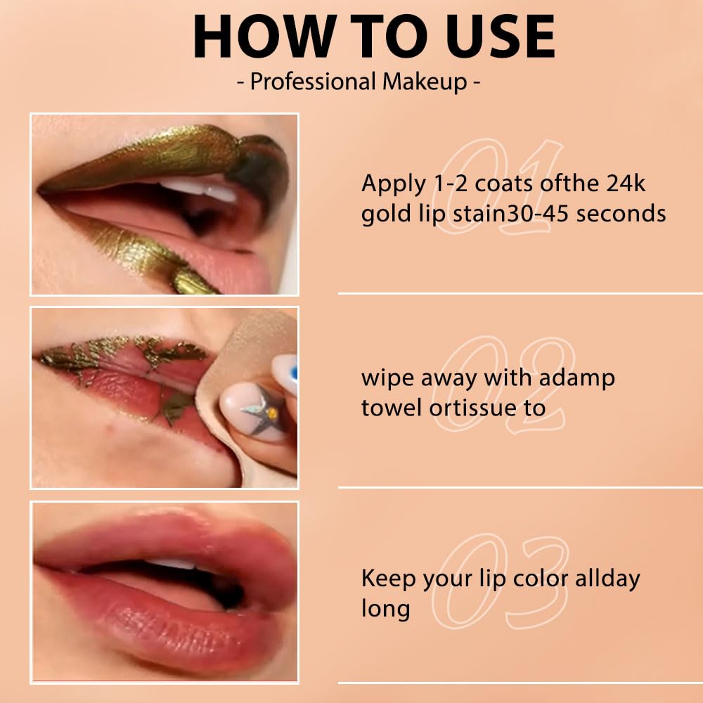 Hxssll Lip Stain Peel Off Masque - Peel Off Lip Stain Tattoo, Peel-Off Lip Tint，Long Lasting Waterproof Transfer-proof Lip Mask Lip Stains Peel Off Lip Gloss,Stay Lip Makeup D03#