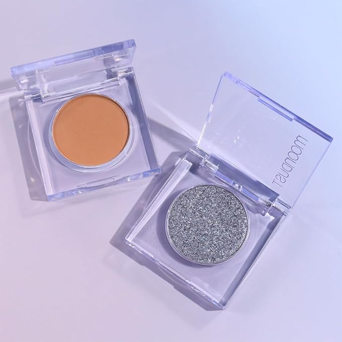 FeiCuiYun Glitter Shimmer Sparkle Eye Shadow Palette Makeup for Women, Shimmer Blue Glitter Metallic Holographic Iridescent Cream Iridescent Single Monochrome Eyeshadow Makeup
