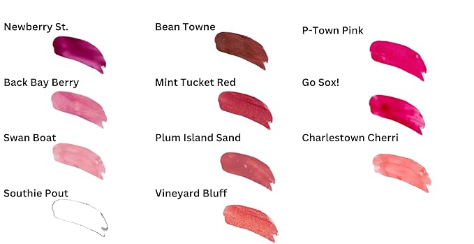 Boston Mints Charlestown Cherri Lip Gloss (.25oz) - Naturally Refreshing Vegan Lip Gloss with Aloe, Vitamins C & E, Spearmint Extract