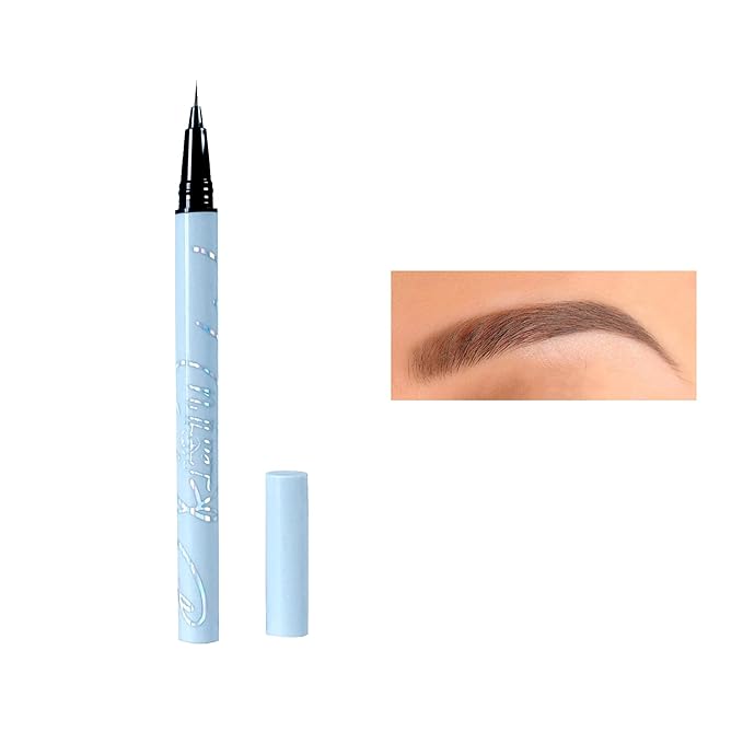 Lea ll U Ultra-fine Waterproof Eyebrow Pen - Lift & Snatch Liquid, 5 Colors, Dark Brown, Long Lasting Smooth Soft Eye Brow, Brown Eyeliner, Natural Tint (1-Taupe)