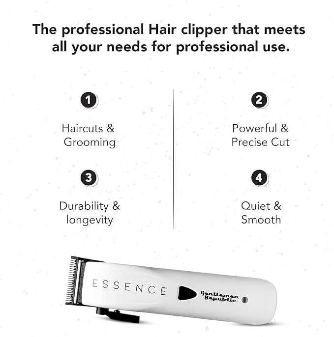 Gentlemen Republic Essence Hair Clipper for Men - Cordless, 120 Min Runtime