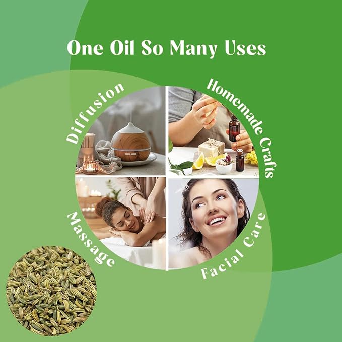 LOTUSJOY Fennel Essential Oil, 100% Pure, 1 Oz