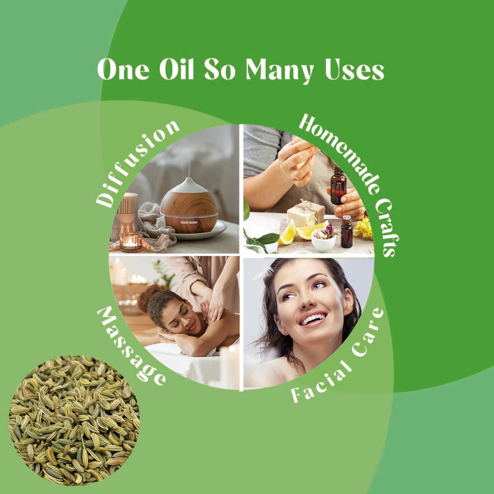 LOTUSJOY Fennel Essential Oil, 100% Pure, 1 Oz