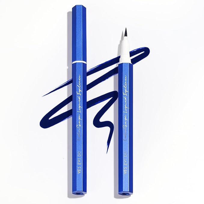 YES.EYE DO Liquid Eyeliner, Deep Blue Eyeliner Pen, Long Lasting Blue Eye Liner with Felt Tip, Precision Colored Eye Liner Pen, Water Removable, Easy to Use, Body Art Use (Midnight Wave)