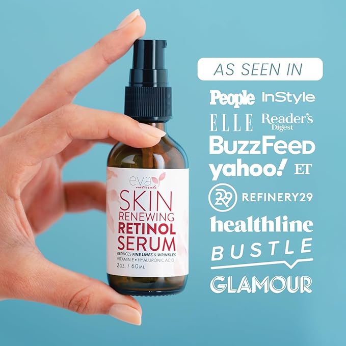Retinol Serum for Face with Hyaluronic Moisture Complex Lightweight Night Serum for Smoother, Radiant-Looking Skin | Helps Minimize the Appearance of Fine Lines & Uneven Tone 2 oz 2 Pack