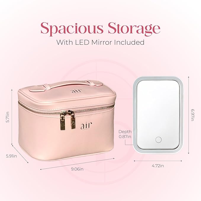 Air Glow Makeup Bag, Cosmetic makeup Travel bag, cosmetic bags for women Case with Zipper Closure