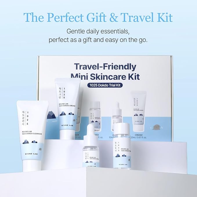 ROUND LAB 1025 Dokdo Hydrating Mini Kit 4-Step Skincare Set