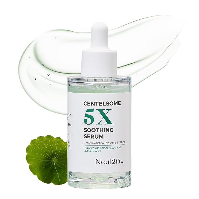 NEUL20S Centelsome 5X Soothing Serum 1.69 fl oz/50ml | for Hydration, Glow, Sensitive, Anti Aging, Acne treatment for Face, Korean Skincare with Centella Asiatica, Exosomes for Skin, Panthenol