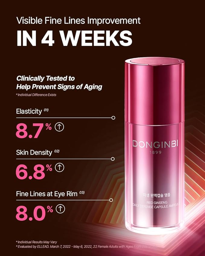 Donginbi Red Ginseng Daily Defense Capsule Ampoule | Face Serum (1.01 oz)
