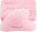 BESKAR Gua Sha Facial Tools, Natural Jade Stone Guasha Massager