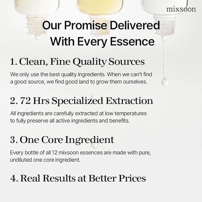 mixsoon Soondy Centella Asiatica Essence-Soothing and Calming for Face, Jeju Island Cica Extracts and Hydrating Formula for Balanced Skin 30ml / 1.01 fl.oz. Korean Glass Skin Care